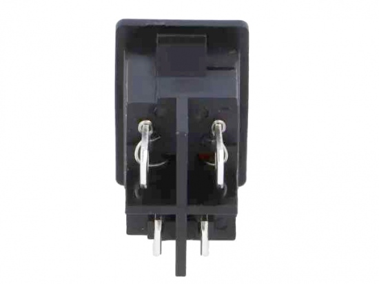 Switch rocker snap-in on/off rectangular red (0/1) DPST 6A/250V 